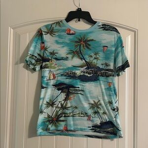 Old Navy Kids Tropical Adventure Tee - Aqua and Orange